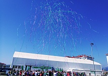 Выстрел стадионного серпантина